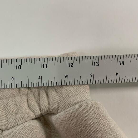 Taylor Jay S Pull On Wide Leg Cropped Sweatpants Lounge Culotte Beige - Picture 8 of 11